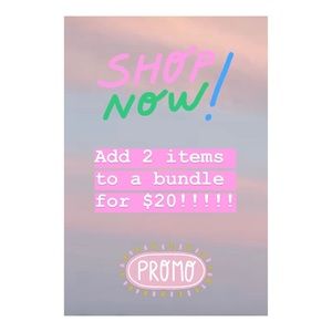 Pick 2 items for a total of $20!!!